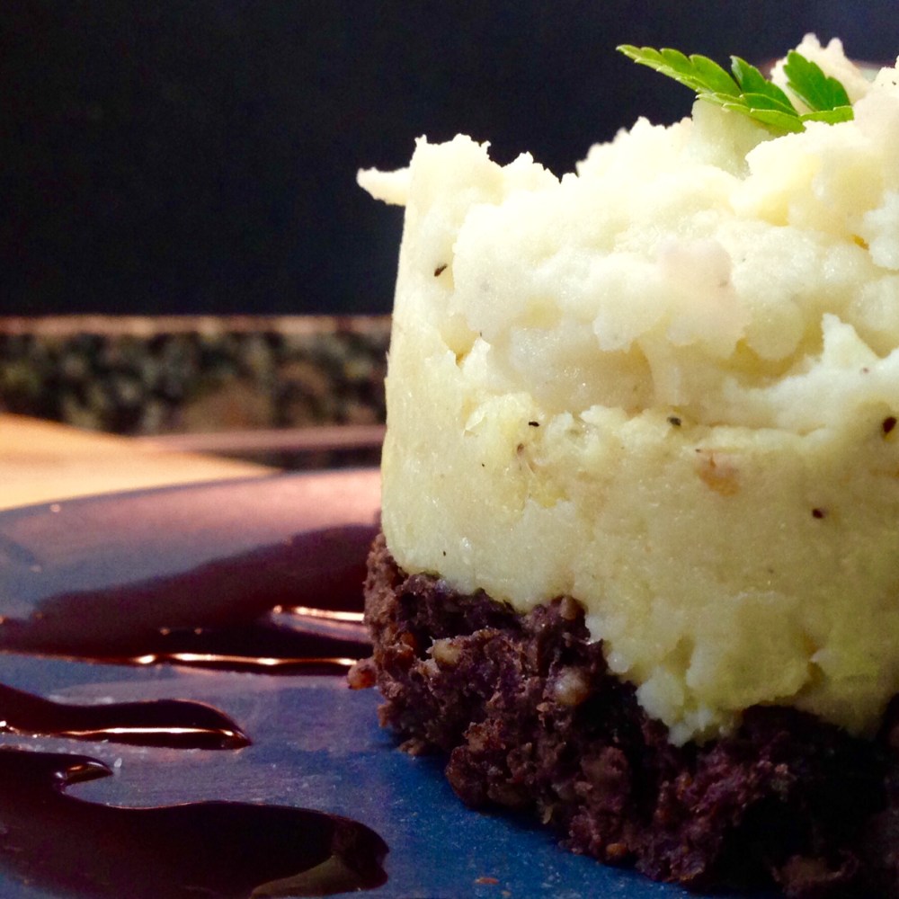 Timbale of haggis neeps and tatties